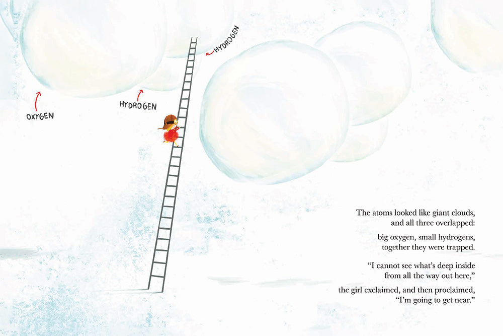 The littlest girl goes inside an atom
